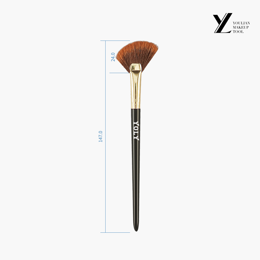 Sikat highlighter kipas kepala miring hitam